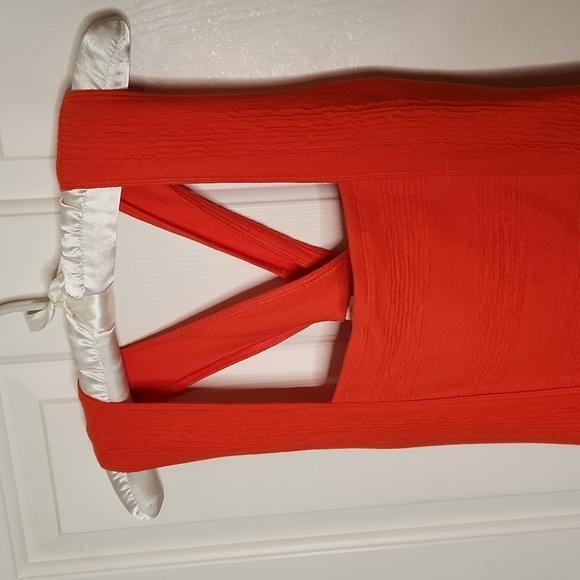 Maeve Anthropologie Women's Orange Cross Back Knit Tank Size S NWT - Picture 8 of 14